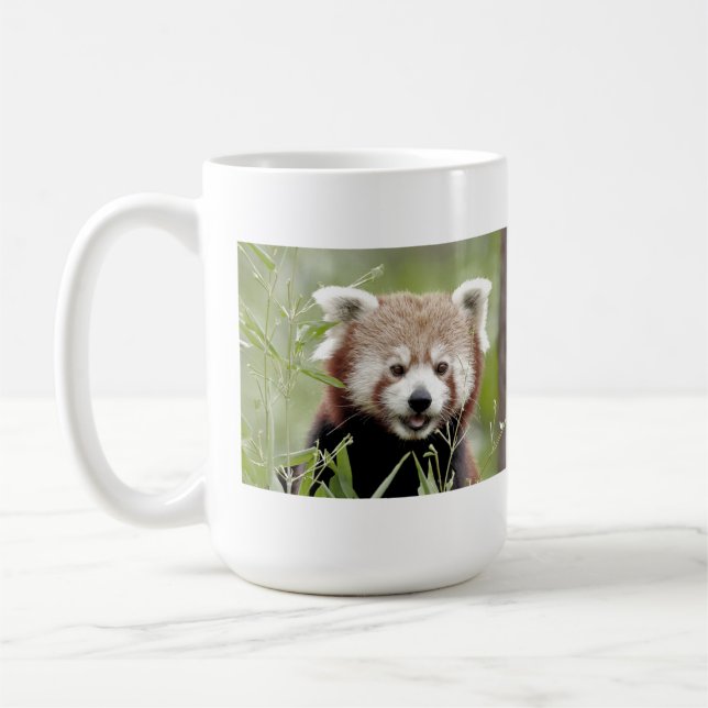 Mugs photo red panda. Panda roux. animals. (Left)