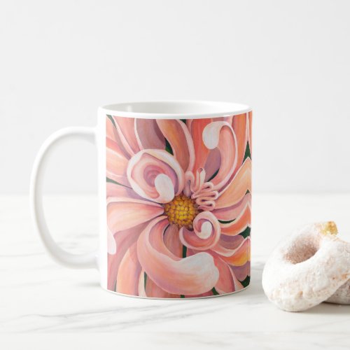 MugsSteins Peachy Dahlia Coffee Mug