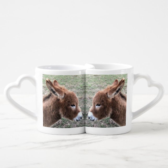 Mugs that fit together with donkeys (Front Nesting)