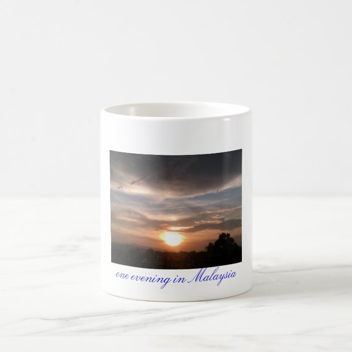 mugs with sunset photo