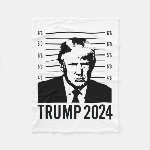 Mugshot 2024 President  Fleece Blanket