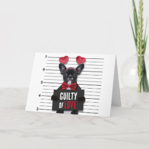 Mugshot Guilty Love Dog Funny Valentine's Day Card
