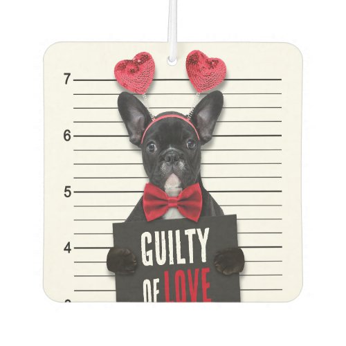 Mugshot Guilty Love Dog Valentines Day Funny Air Freshener