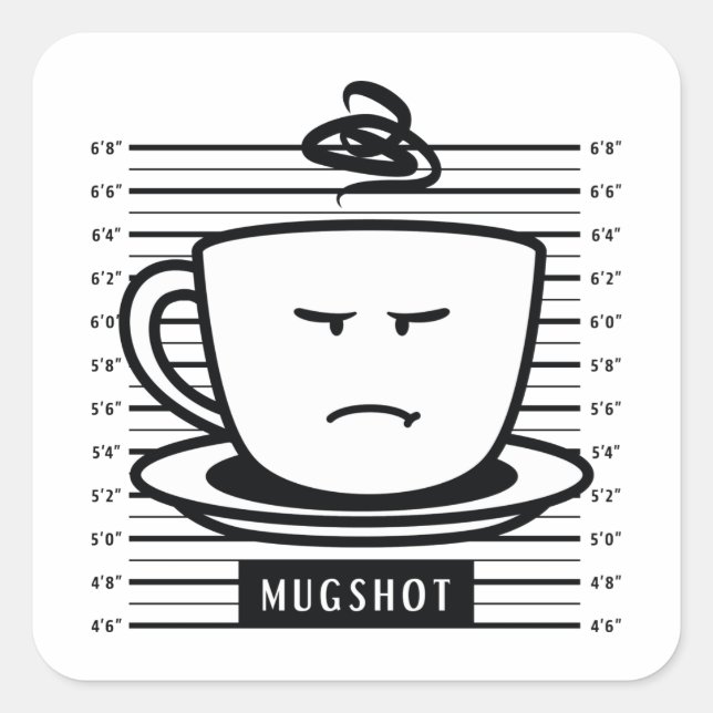 Mugshot Square Sticker (Front)