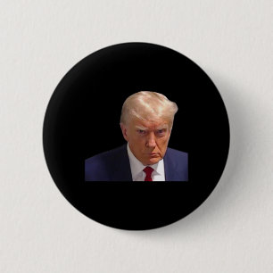 Mugshot Trump 1st Picture Donald Prison Mug Shot C Button