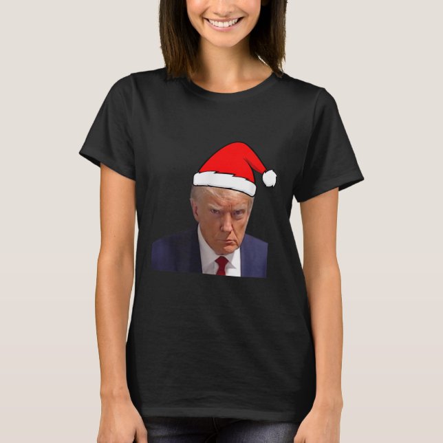 Mugshot Trump Picture - Prison Mug Shot Funny Chri T-Shirt (Front)