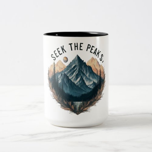 Mugshot with a Mountain View  Two_Tone Coffee Mug