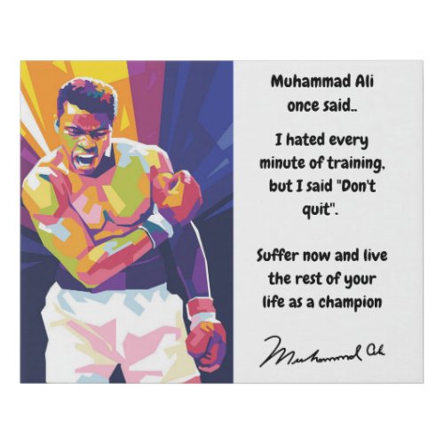 Muhammad Ali Motivational wall art