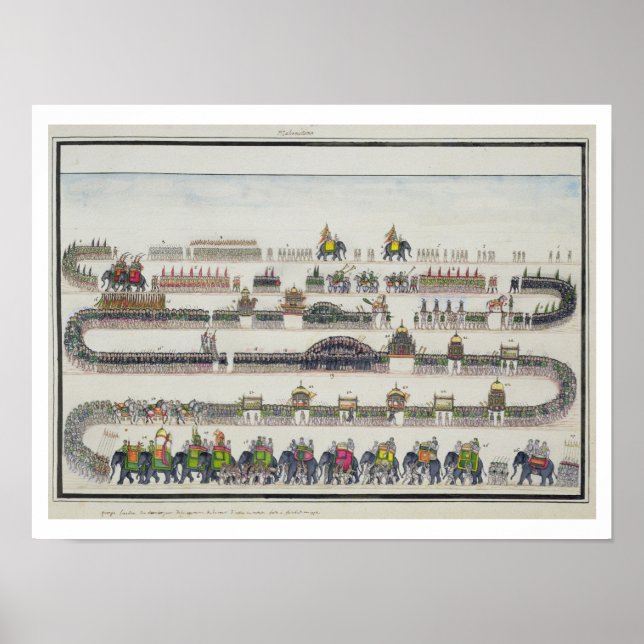Muharram Ceremony, Faizabad, 1772 from 'The Gentil Poster (Front)
