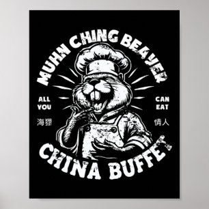 Muhn Ching Beaver Dirty Raunchy Adult Humor Tee Me Poster