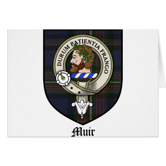 Muir Clan Crest Badge Tartan Cards (Front Horizontal)