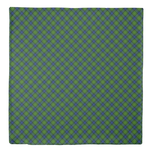 Muir Moore tartan green blue plaid Duvet Cover (Front)