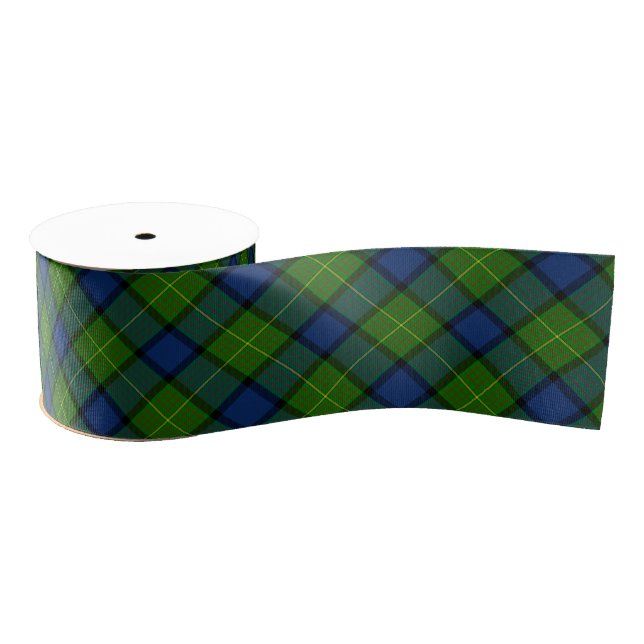 Muir Moore tartan green blue plaid Grosgrain Ribbon (Spool)