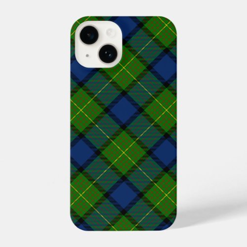 Muir Moore tartan green blue plaid iPhone 14 Case