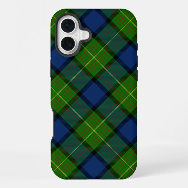 Muir Moore tartan green blue plaid iPhone Case (Back)