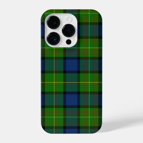 Muir Moore tartan green blue plaid iPhone 14 Pro Case