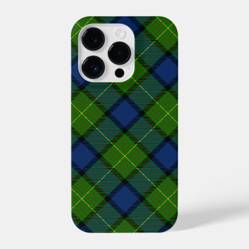 Muir Moore tartan green blue plaid iPhone 14 Pro Case