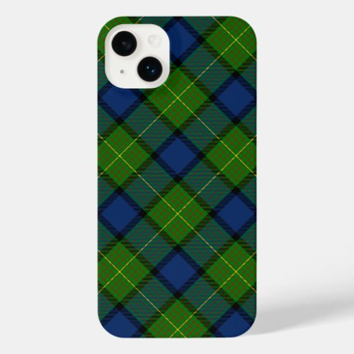 Muir Moore tartan green blue plaid iPhone 14 Plus Case