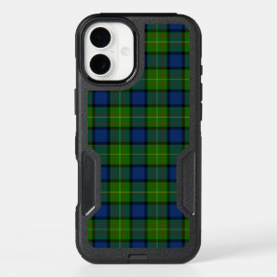 Muir Moore tartan green blue plaid iPhone 16 Plus Case