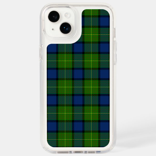 Muir Moore tartan green blue plaid Speck iPhone Case (Front)