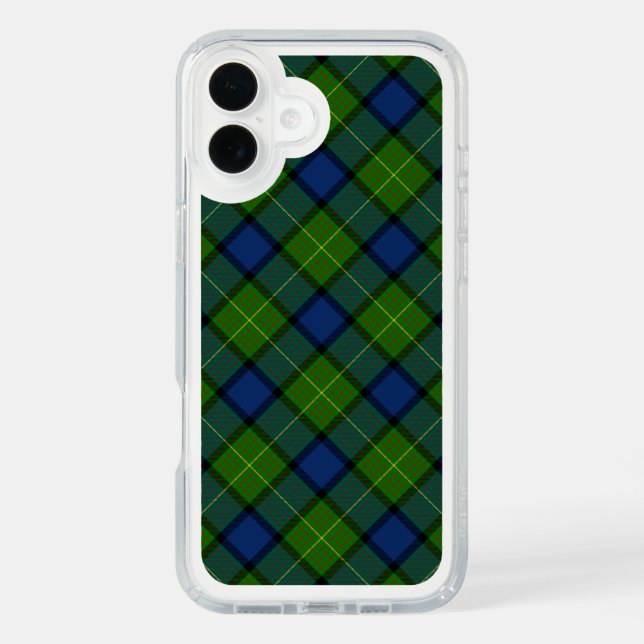 Muir Moore tartan green blue plaid Speck iPhone Case (Front)