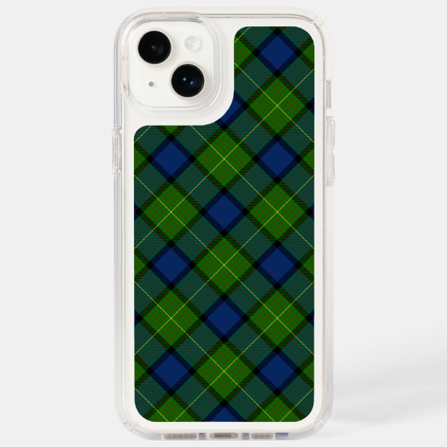 Muir Moore tartan green blue plaid Speck iPhone Case (Front)