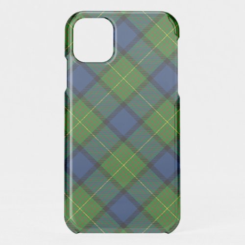 Muir Moore tartan green blue plaid iPhone 11 Case