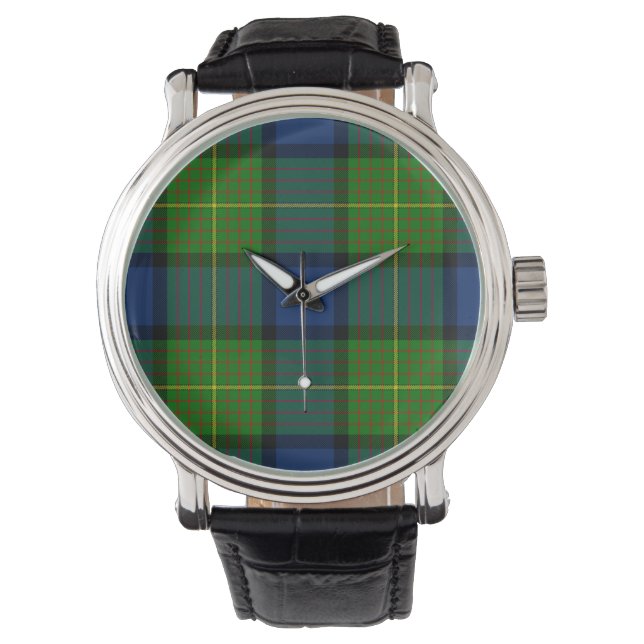 Muir Moore tartan green blue plaid Watch (Front)