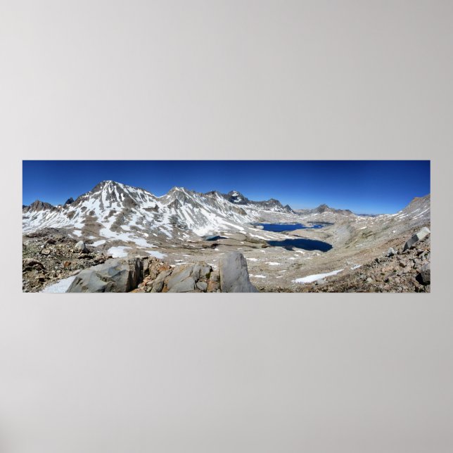 Muir Pass Panorama from Above - John Muir Trail Poster (Front)