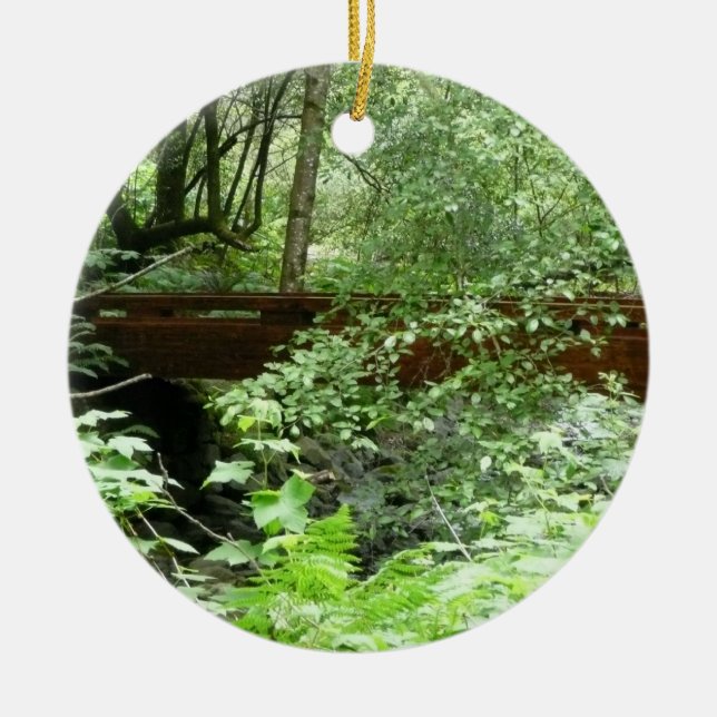 Muir Woods Bridge I Ceramic Ornament (Front)