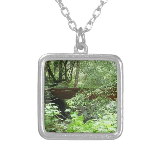 Muir Woods Bridge I Silver Plated Necklace (Front)