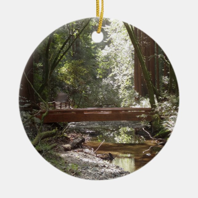 Muir Woods Bridge II Ceramic Ornament (Front)