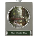 Muir Woods Bridge II Silver Plated Banner Ornament