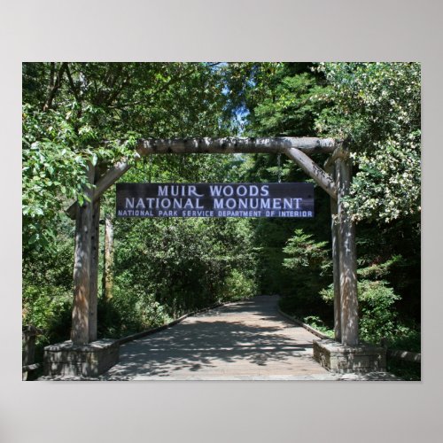 Muir Woods Entrance Poster