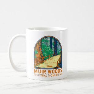 Muir Woods National Monument California Emblem Coffee Mug