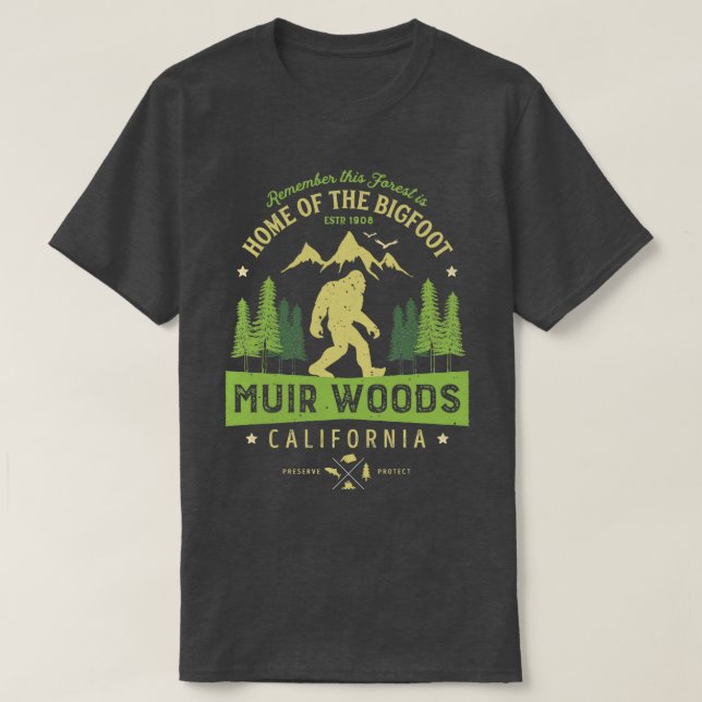 Muir Woods National Monument California Redwood Pa T-Shirt (Design Front)