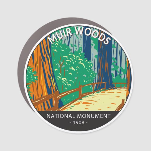 Muir Woods National Monument California Vintage Car Magnet