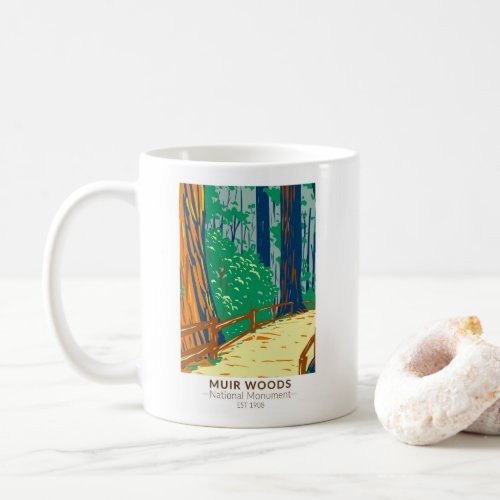 Muir Woods National Monument California Vintage Coffee Mug