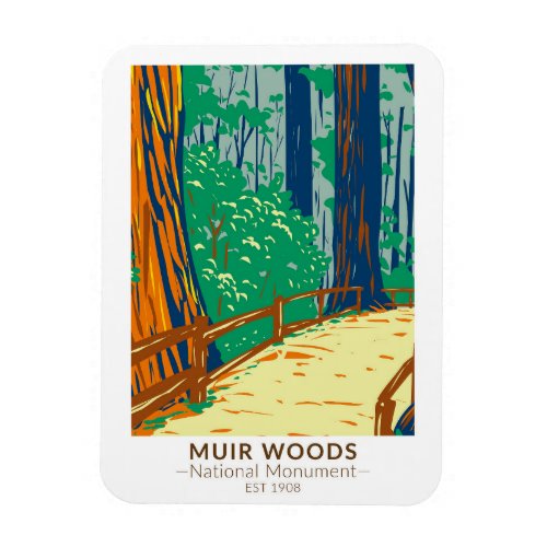 Muir Woods National Monument California Vintage Magnet