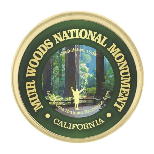 Muir Woods National Monument Gold Finish Lapel Pin