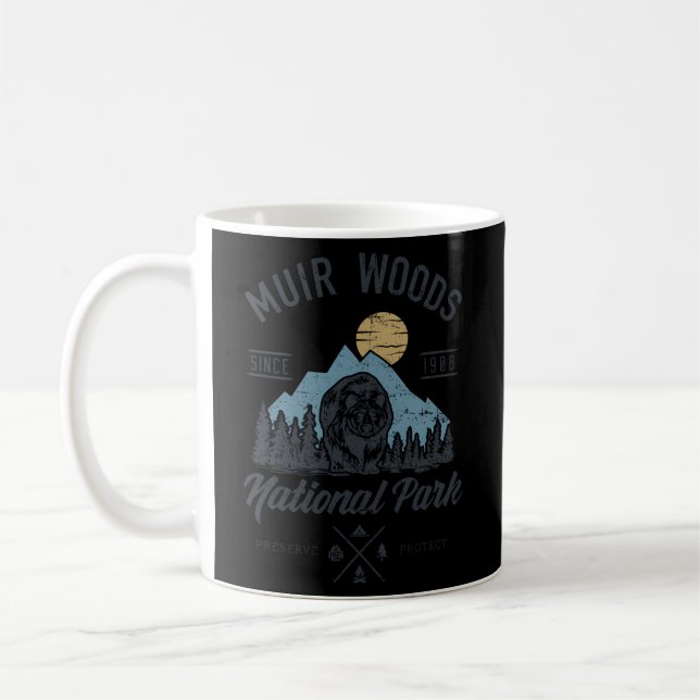 Muir Woods National Park Hiking Camping Coffee Mug (Left)