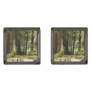 Muir Woods Path I Nature Photography Cufflinks