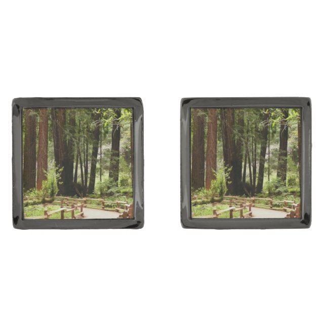 Muir Woods Path I Nature Photography Cufflinks (Front)