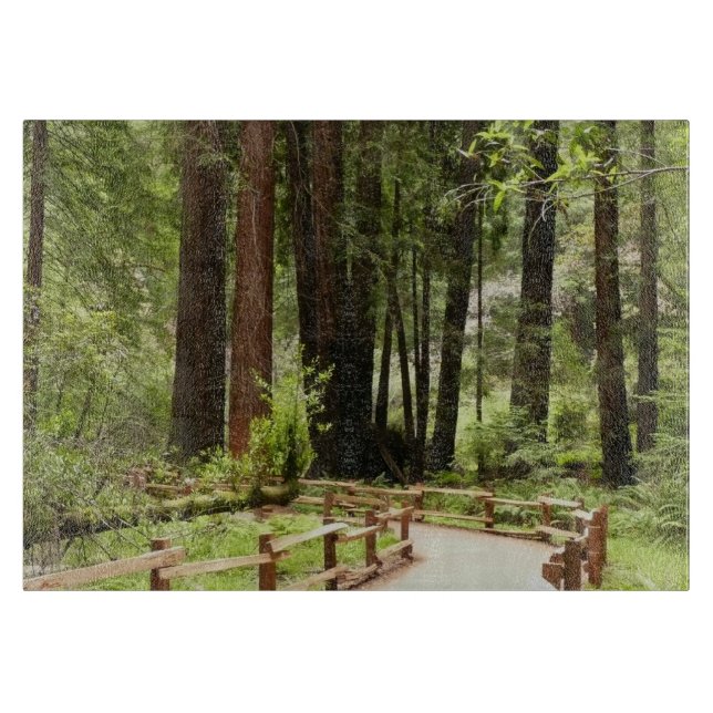 Muir Woods Path I Nature Photography Cutting Board (Front)