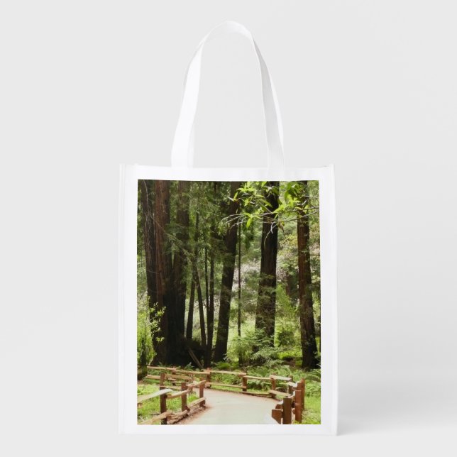 Muir Woods Path I Nature Photography Grocery Bag (Front)