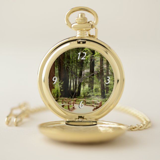 Muir Woods Path I Nature Photography Pocket Watch (Inside)