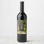 Muir Woods Path I Nature Photography Wine Label