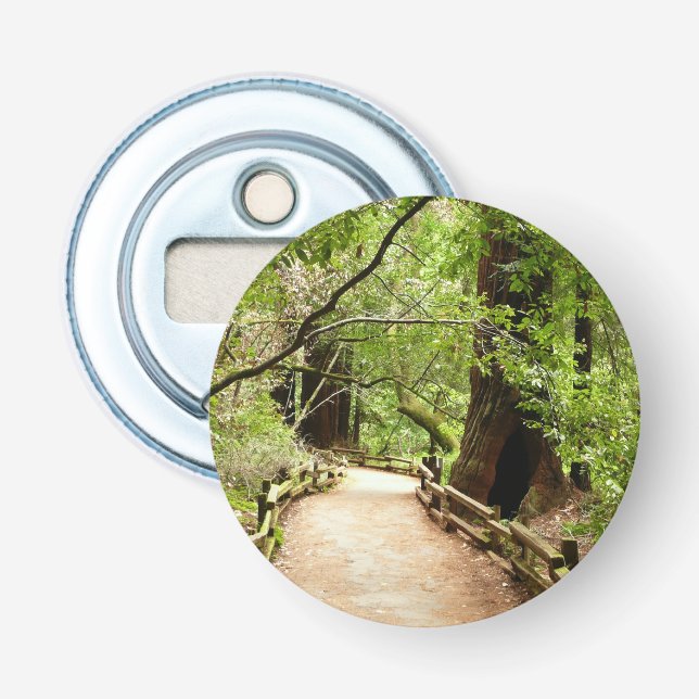 Muir Woods Path II Nature Photography Bottle Opener (Front)