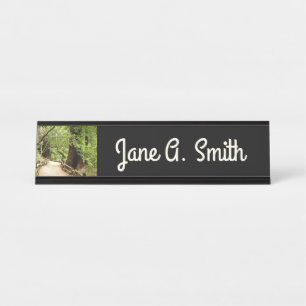 Muir Woods Path II Nature Photography Desk Name Plate