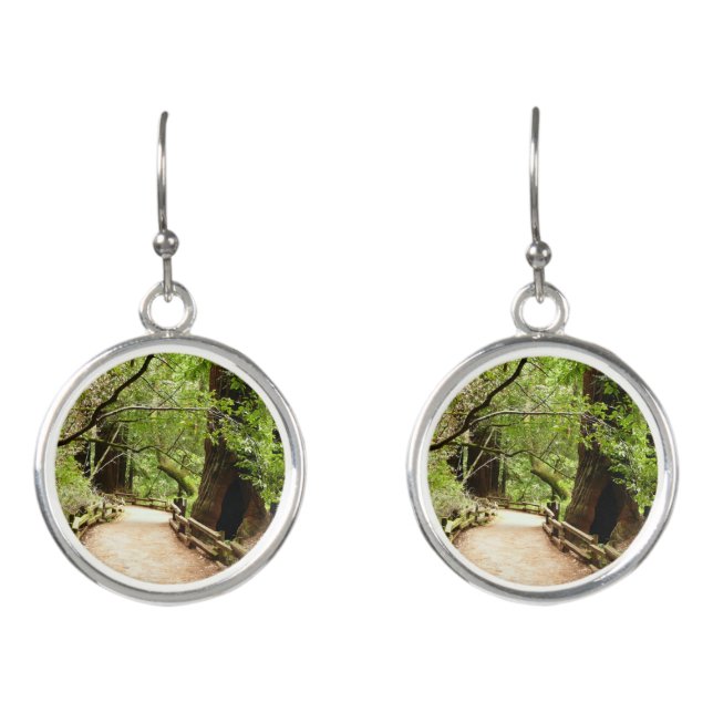 Muir Woods Path II Nature Photography Earrings (Front)